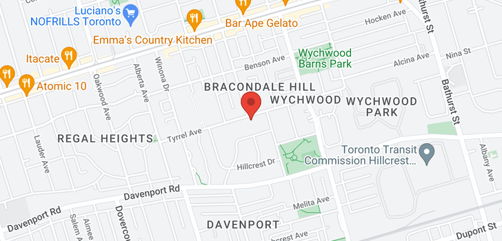 map of 133 TYRREL AVE